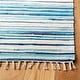preview thumbnail 31 of 61, SAFAVIEH Handmade Rag Rug with Fringe Valborg Casual Stripe Cotton Rug with Fringe