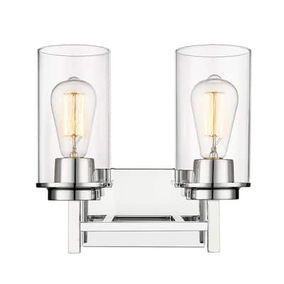Millennium Lighting Janna Vanity Light with Clear Glass Shades