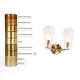 preview thumbnail 4 of 25, Fenro Modern 3-Light Luxury Brass Bathroom Vanity Light Textured Glass Wall Sconce