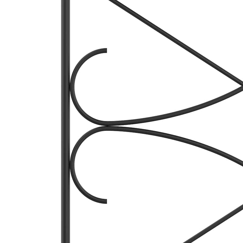 24.4'' Hx23.6'' W Steel Trellis Decorative Metal Fence Panel(5/10 PCS)