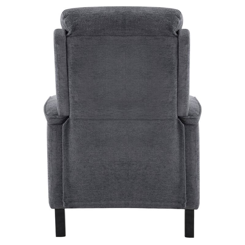 Push-Back Upholstered Recliner with Thickened Seat Cushion Backrest