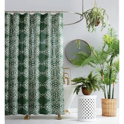Aisha Fabric Shower Curtain by Jungalow