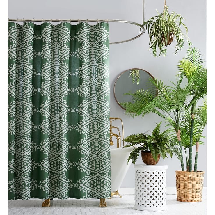 Aisha Fabric Shower Curtain by Jungalow