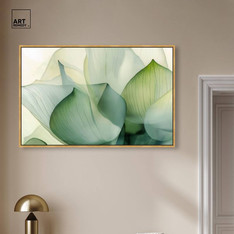 Translucent Floral Layers Canvas by Art Remedy