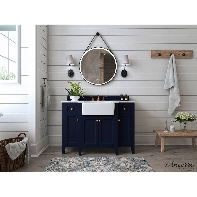 Ancerre Designs Adeline Vanity Set - 48" W x 20.1" D x 34.6" H - Heritage Blue
