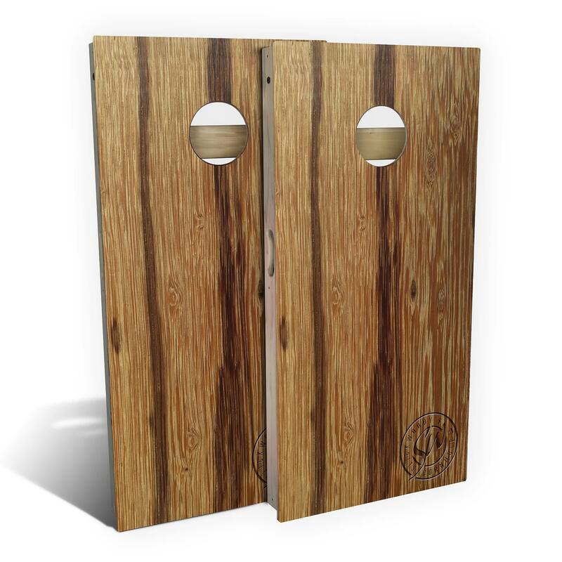Marblewood Outdoor Cornhole Board Set - Backyard 2x4 - Include Edge Lights