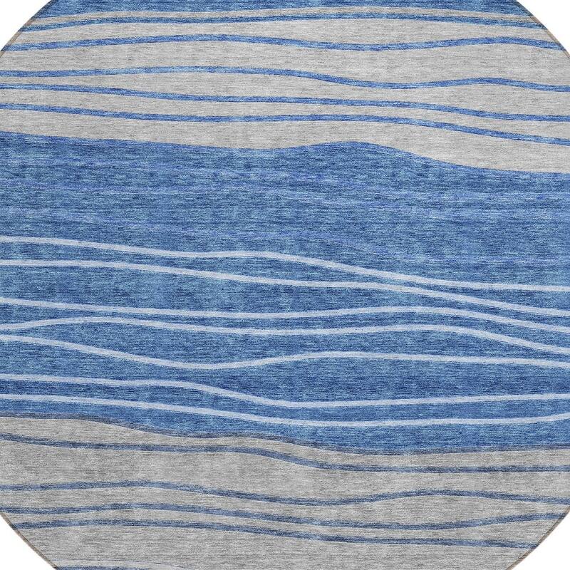 HomeRoots Striped Transitional Rectangle Outdoor Rug
