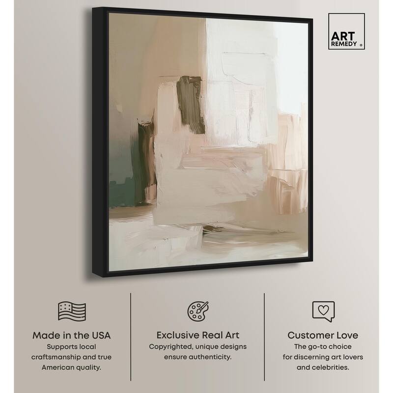 Calm in Texture Canvas by Art Remedy