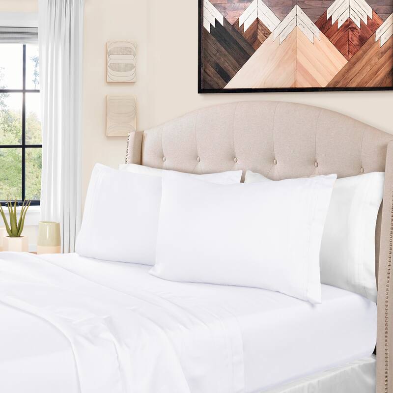Superior Egyptian Cotton 1500 Thread Count Bed Sheet Set - California King - White