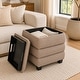preview thumbnail 18 of 30, Aria Home Tessa Storage Ottoman Cube with Tray Top Seat Bench