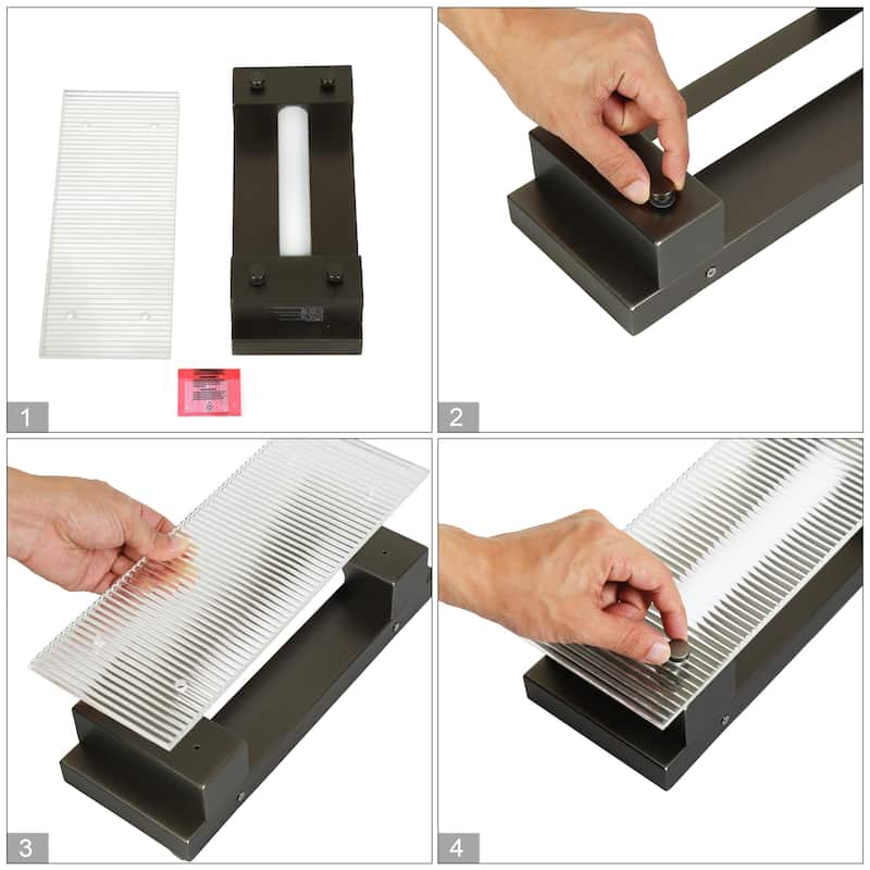 Modern LED 1-Light Wall Sconce Vanity Light for Living Room Porch Patio - 4.7" W*12.6" H*2.8" D