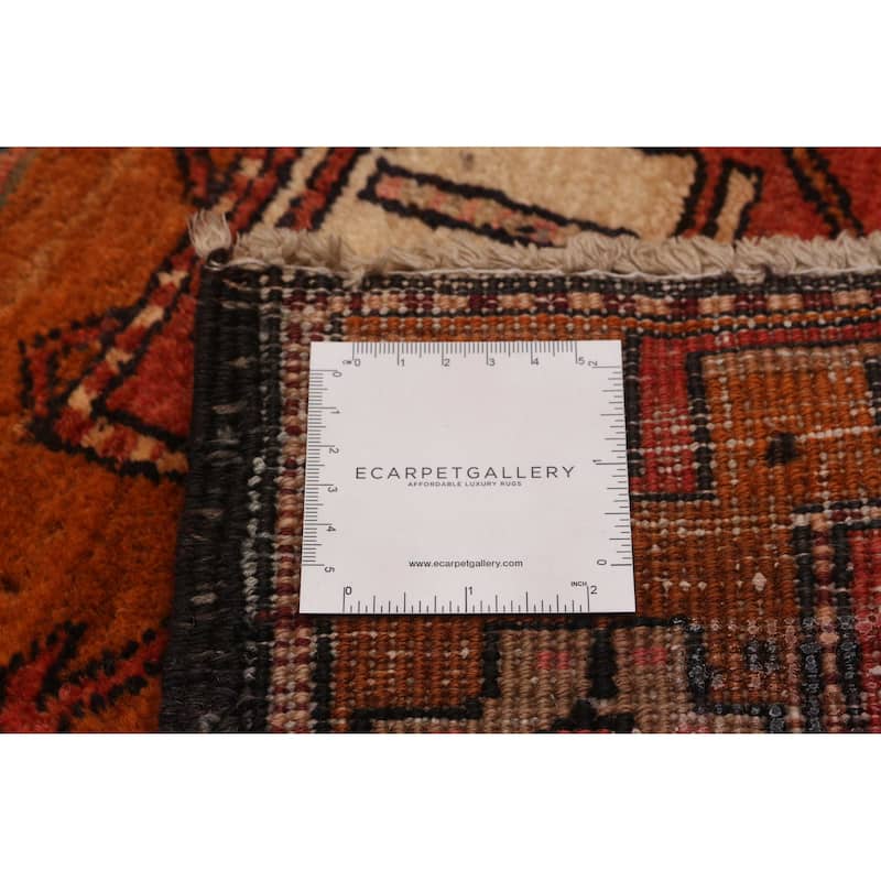 ECARPETGALLERY Hand-knotted Konya Anatolian Black, Orange Wool Rug - 3'8 x 9'11