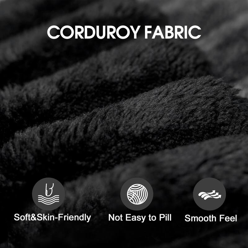 Pure Sponge Frame Lounge Sofa 3 Seater Corduroy Upholstered Modular Couch with Removable Down Fill Cushions and Pillows