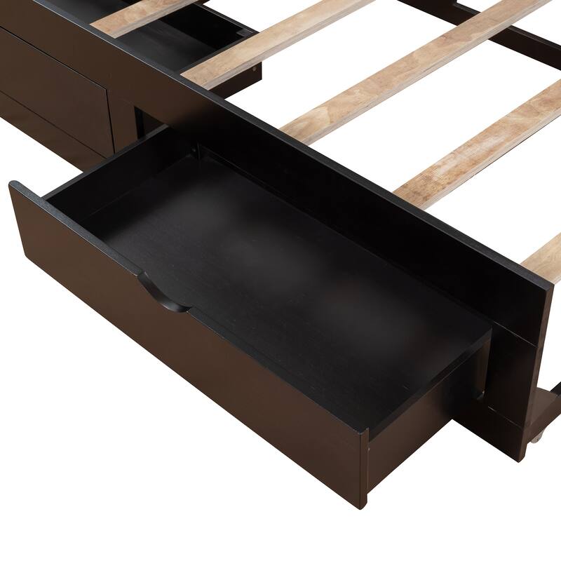 Extendable Twin Daybed to King, Solid Wood Sofa Bed Frame with Storage Bed Bath & Beyond