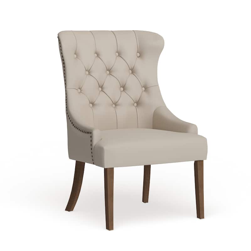 Kimpton Upholstered Button-tufted Wingback Chair by iNSPIRE Q Artisan - Beige