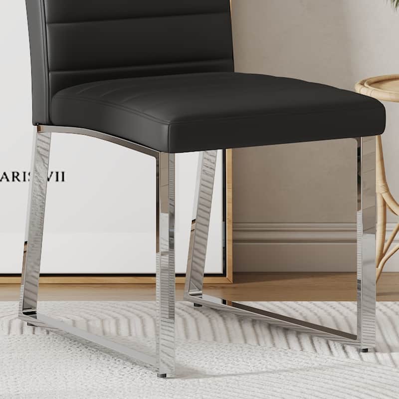 4-Pack - Heavy-duty Chairs set: 2.1" Thick Cushion, Iron Frame, Perfect for Home or Office. Classic Colors, Great Value