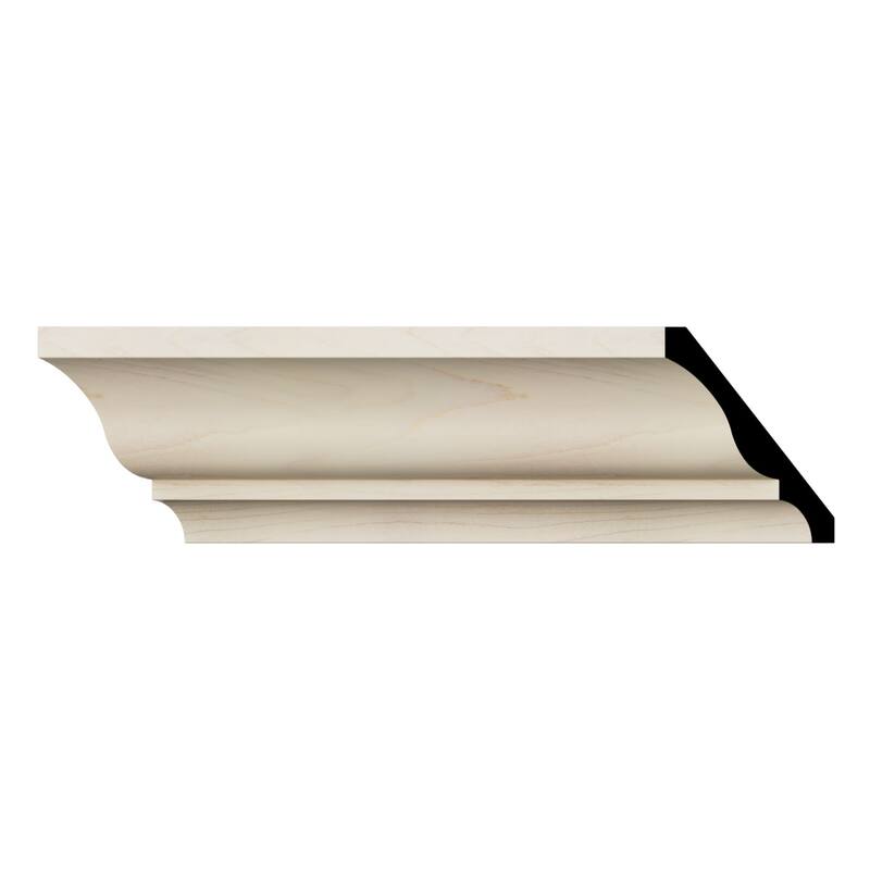 WM48: 3-1/3-in H x 2-2/3-in P x 4-1/4-in F x 96-in L Americraft Solid Hardwood Stain Grade Crown Moulding - Maple