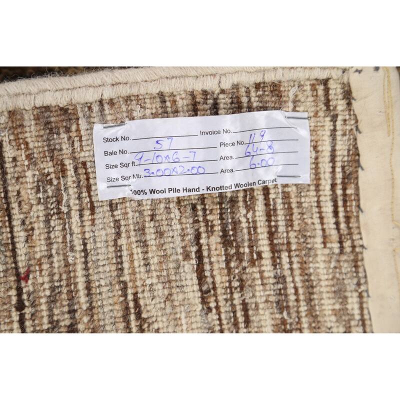 Modern Gabbeh Kashkoli Oriental Living Room Area Rug Wool Handmade - 6'6" x 9'8"