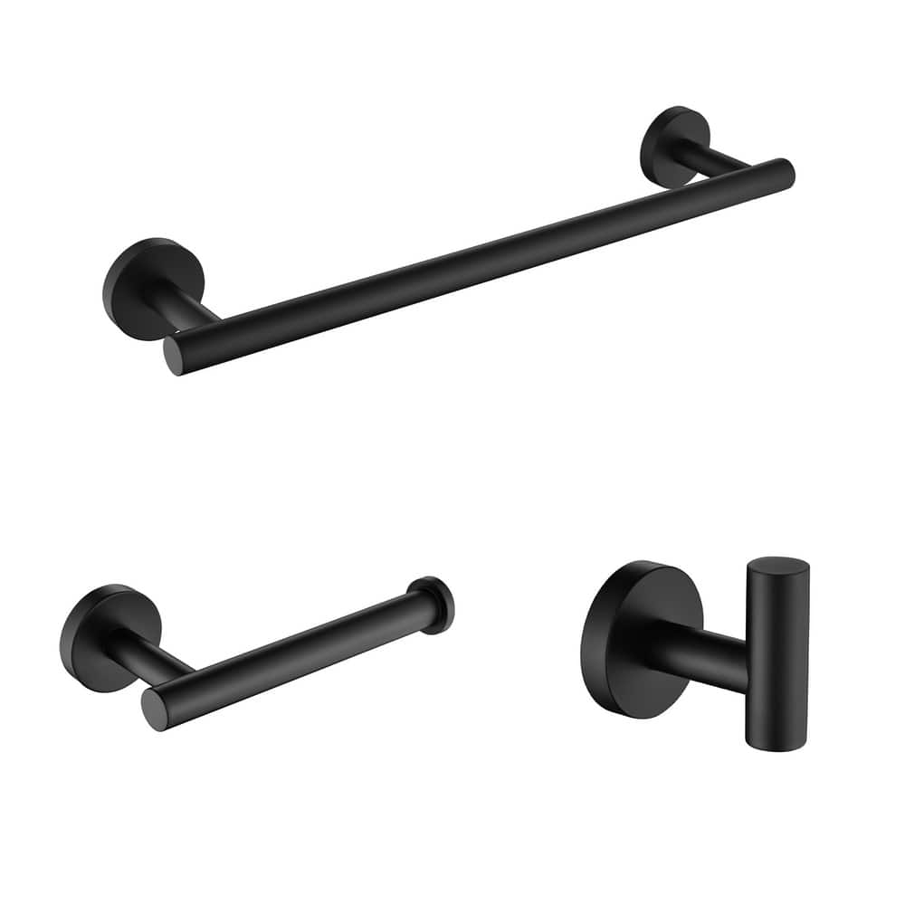 Modern 3-Piece Wall Mount Bathroom Hardware Set