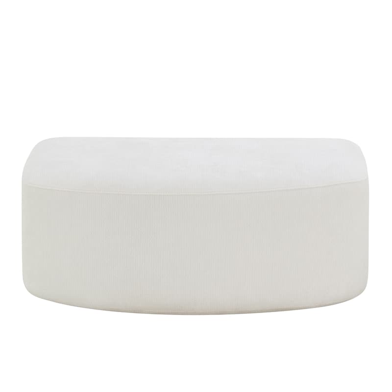 Christopher Knight Home - Modern Upholstered Curved Sectional Sofa with Deep Seat Ottoman