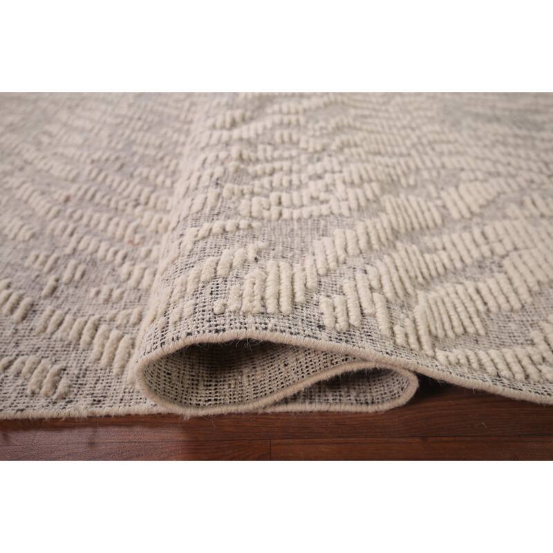 All-Over Abstract Moroccan Area Rug Handmade Wool Carpet - 5'11"x 8'10"