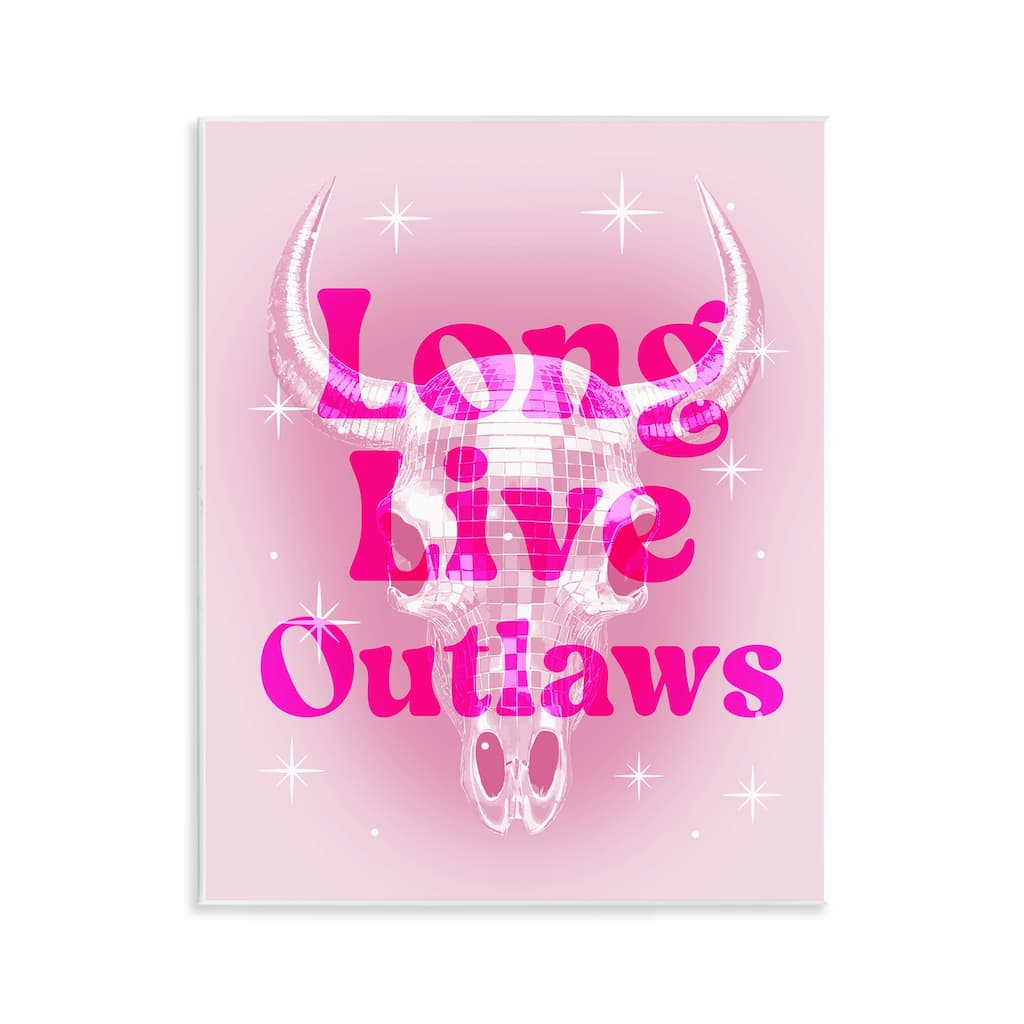Stupell Glam Long Live Outlaws Wall Plaque Art Design By Lil' Rue