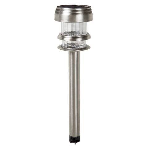 Pure Garden Solar Powered LED Outdoor Stake Spotlight Lights - Set of 4 - N/A