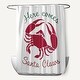 preview thumbnail 7 of 7, Santa Claws Crab Shower Curtain Christmas Pink