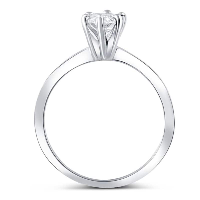 Certified Platinum 1 Ct Oval Cut Natural Diamond Solitaire Engagement Ring G/SI1