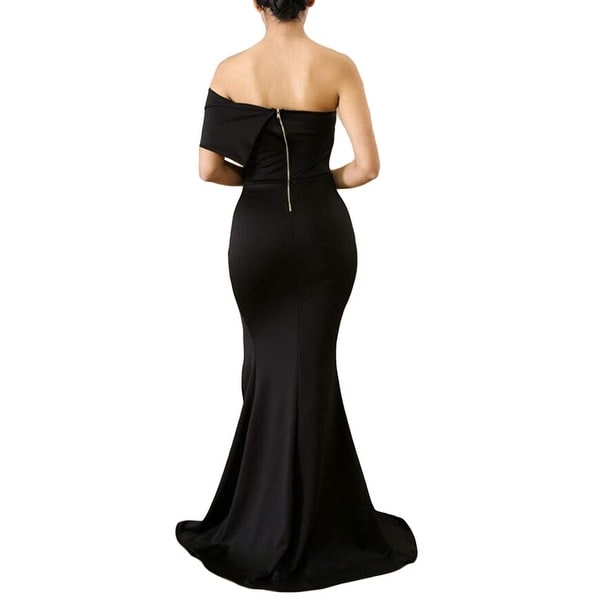 black long dress with side split
