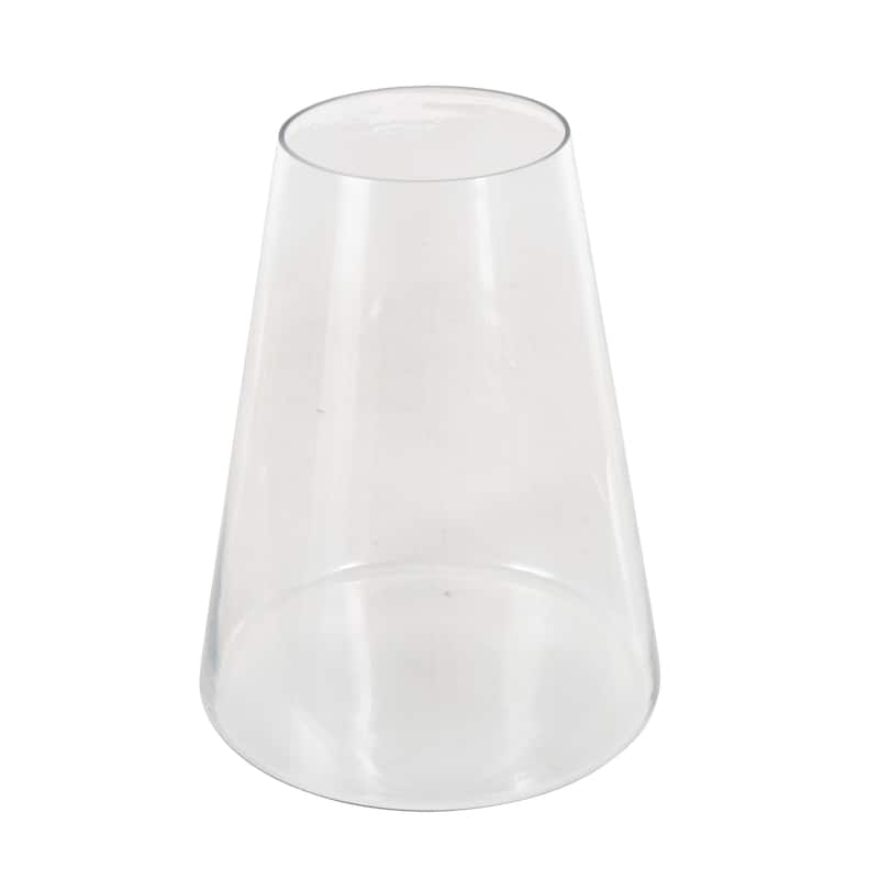 Glass Cone Shaped Vase - Clear - Roche River Decor
