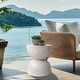 preview thumbnail 6 of 9, Lightweight Concrete Side Table with Speckled Design End Table Indoor Outdoor