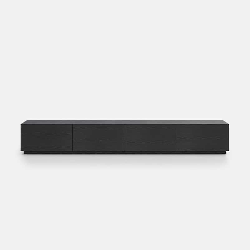 Minimalist Wood TV Stand with 4 Drawers, Modern Long Media Console for up to 100 Inch, Fully Assembled