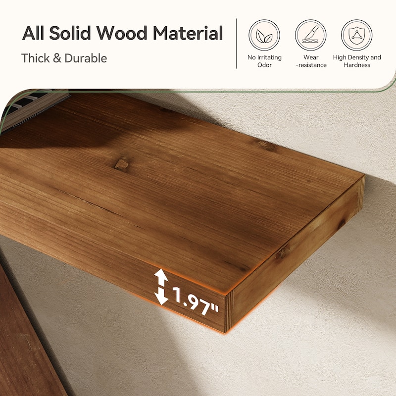 57" Solid Wood Console Table for Entryway, Living Room, Narrow Long Sofa Table - 57.08" L x 11.81" W x 31.5" H