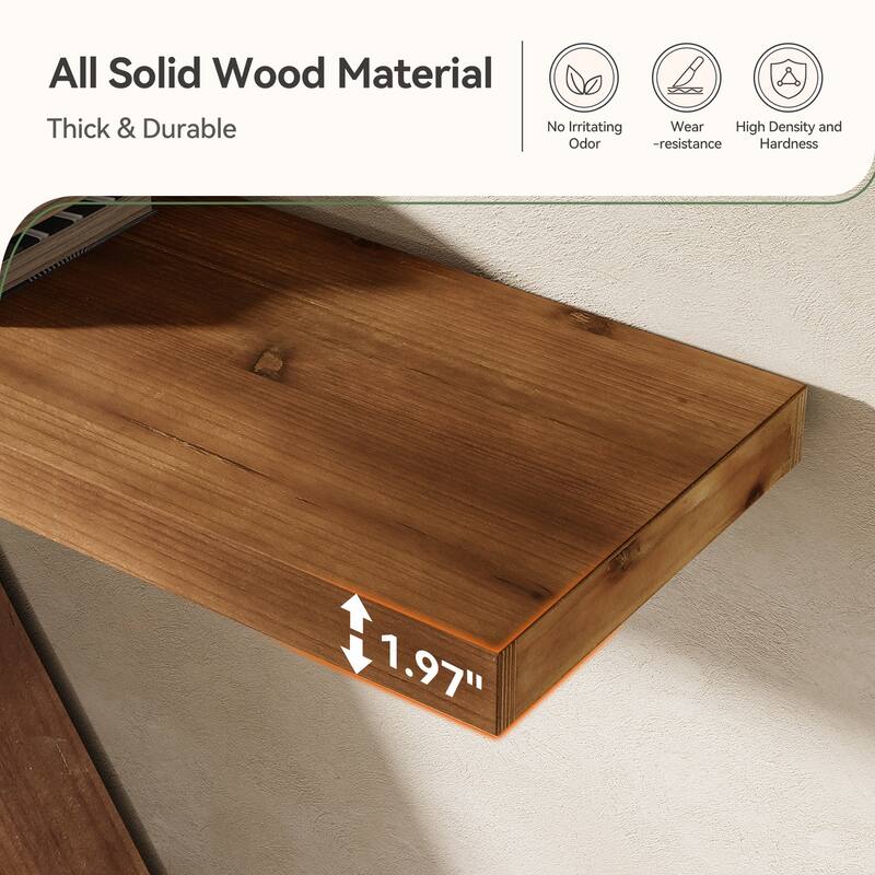 57" Solid Wood Console Table for Living Room, Farmhouse Couch Table Behind Sofa - 57.08" L x 11.81" W x 31.5" H