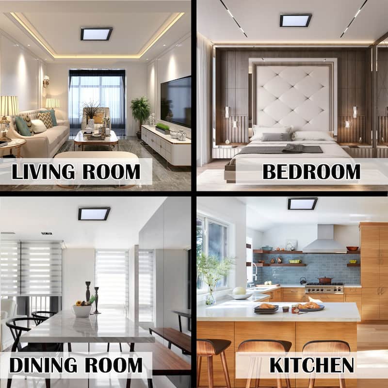 1-Light Integrated LED Flush Mount Ceiling light in Brushed Nickel