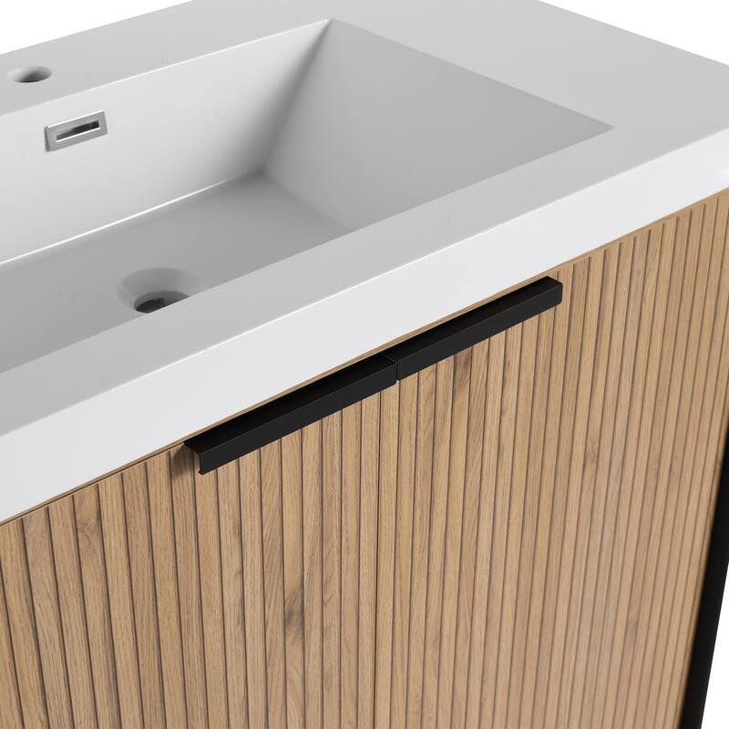 Beingnext 24"/30"/36"/48"/60" Bathroom Vanity with Sink, Freestanding Bathroom Vanity with Soft Close Door and Shelf