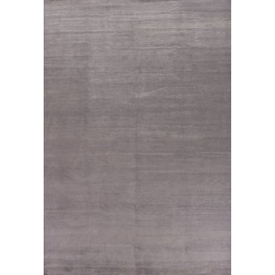 Vegetable Dye Solid Gabbeh Persian Large Rug Hand-Knotted Wool Carpet - 10'8" x 13'10"