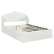 preview thumbnail 58 of 58, Full Platform Bed with Twin Trundle and 5 Storage Shelves, White Finish