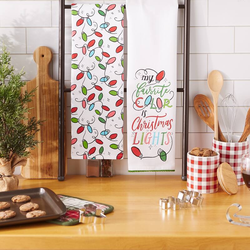 DII Assorted Christmas Printed Dishtowel