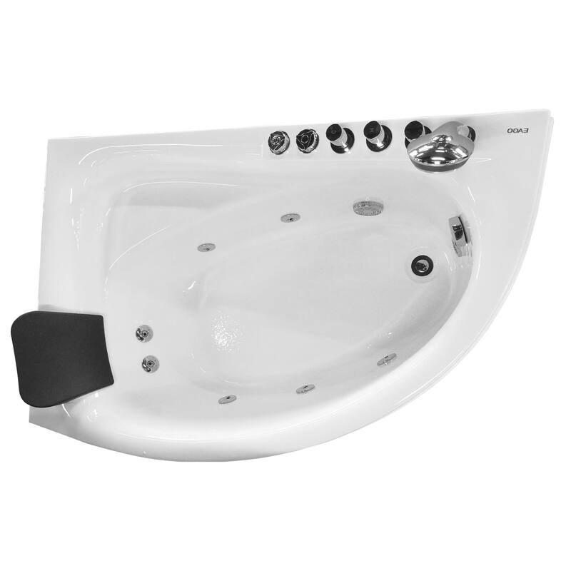EAGO AM161-R White Acrylic 5-foot Whirlpool Bath Tub