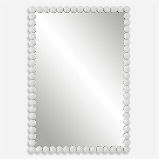 Uttermost Serna White Vanity Mirror - 20.5"W x 30"H x 2"D