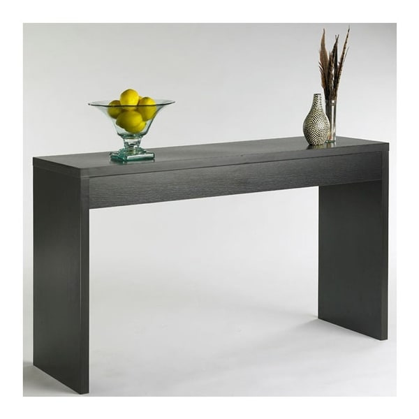 Contemporary Living Room Console Wall Sofa Table in Espresso 15.5 x 48 x 28 inches