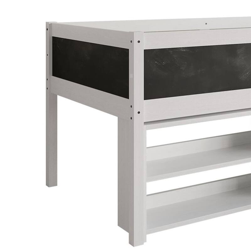 CraftPorch Modern Twin Loft Bed with Storage Rack