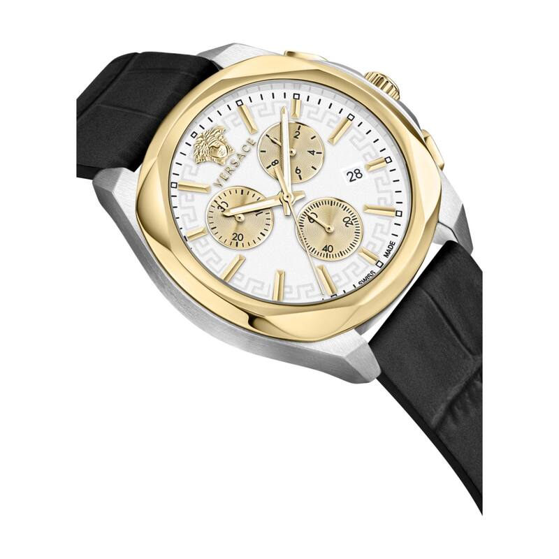 Versace Medusa Chrono Leather Watch