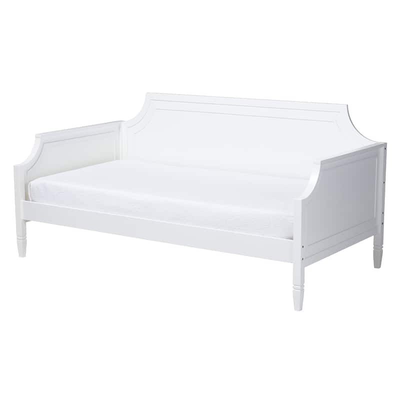 Mariana Classic and Traditional Wood Daybed-Grey or White - White - Full
