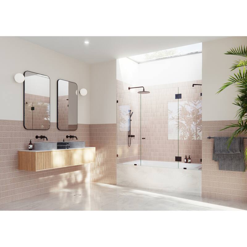 Glass Warehouse B-GHF-72 Stellar 58-1/4" High x 72" Wide Hinged