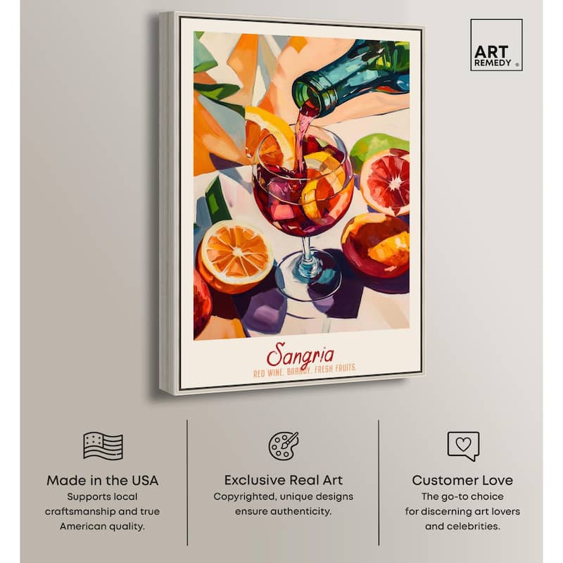 Sangria Recipe Poster Canvas by Art Remedy