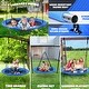 preview thumbnail 8 of 6, 60" Large Saucer Tree Swing for Kids Adults 900D Oxford Waterproof with 2pcs Hanging Straps - 60 inch