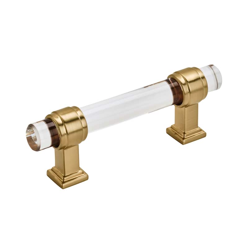 Amerock Glacio Cabinet Door and Drawer Pull - 3 in (76 mm) Center-to-Center - Clear/Champagne Bronze